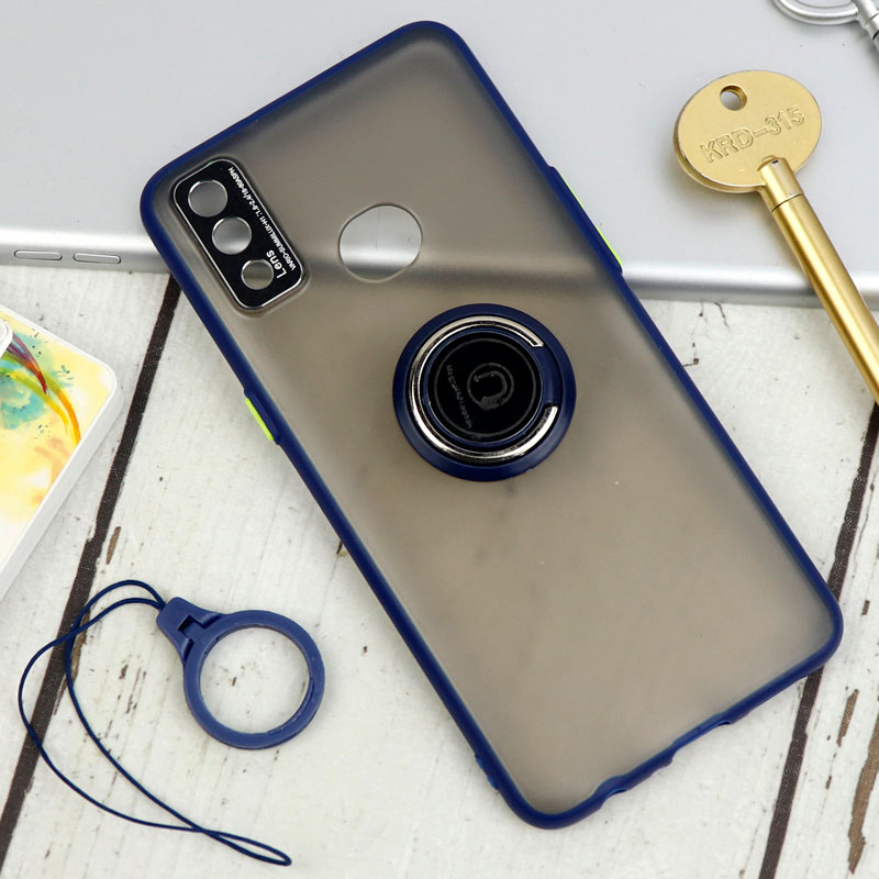 قاب مات محافظ لنزدار فلزی + هولدر و آویز حلقه ای Samsung Galaxy A10s