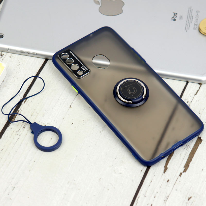 قاب مات محافظ لنزدار فلزی + هولدر و آویز حلقه ای Samsung Galaxy A20s
