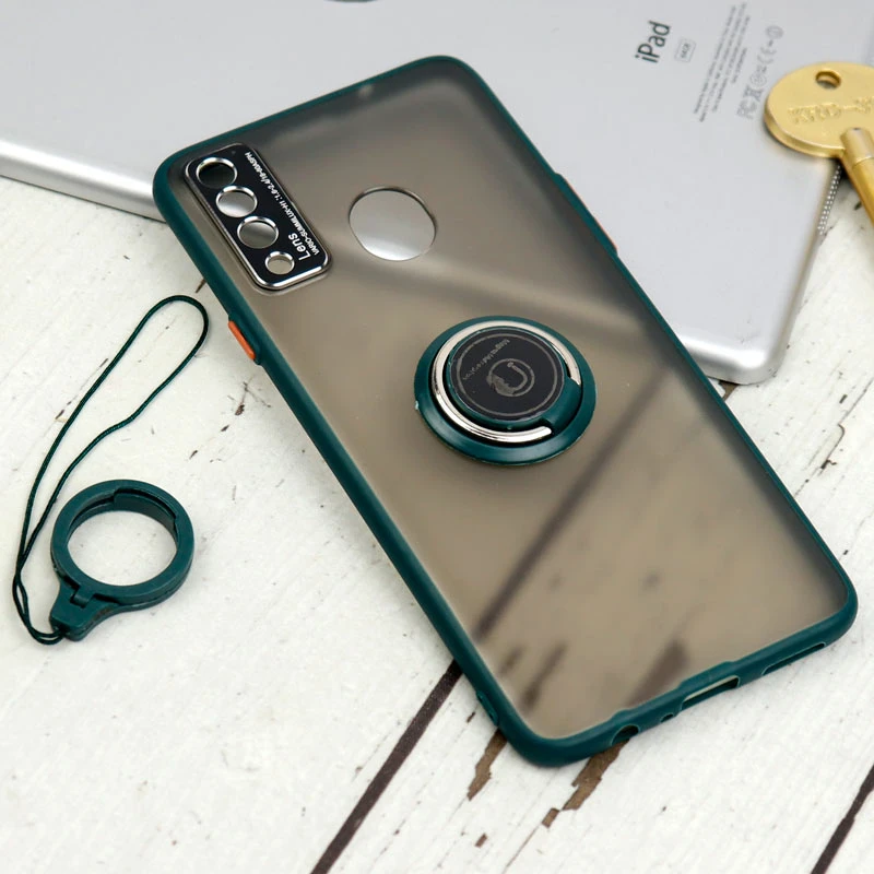 قاب مات محافظ لنزدار فلزی + هولدر و آویز حلقه ای Samsung Galaxy A20s