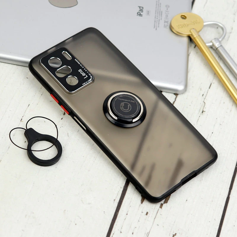 قاب مات محافظ لنزدار فلزی + هولدر و آویز حلقه ای Xiaomi Poco F3