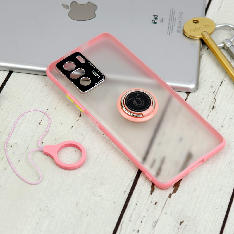 قاب مات محافظ لنزدار فلزی + هولدر و آویز حلقه ای Xiaomi Poco F3