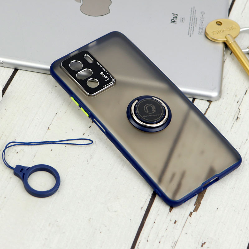 قاب مات محافظ لنزدار فلزی + هولدر و آویز حلقه ای Xiaomi Poco F3
