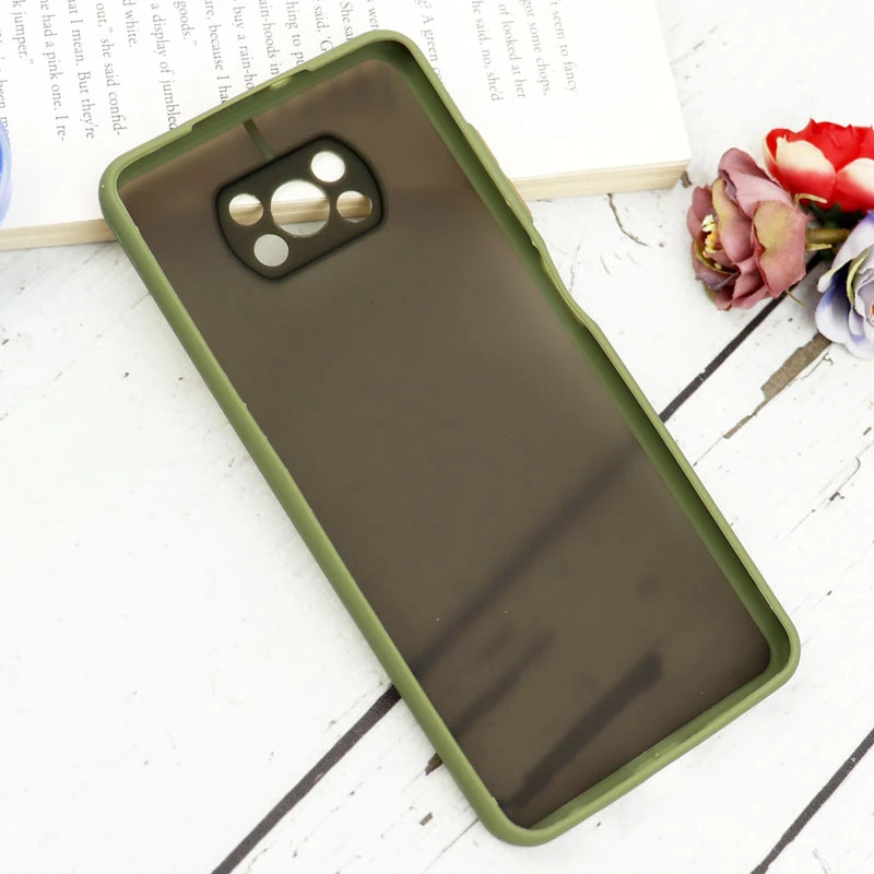 قاب PC مات محافظ لنز دار Xiaomi Poco X3 سبز