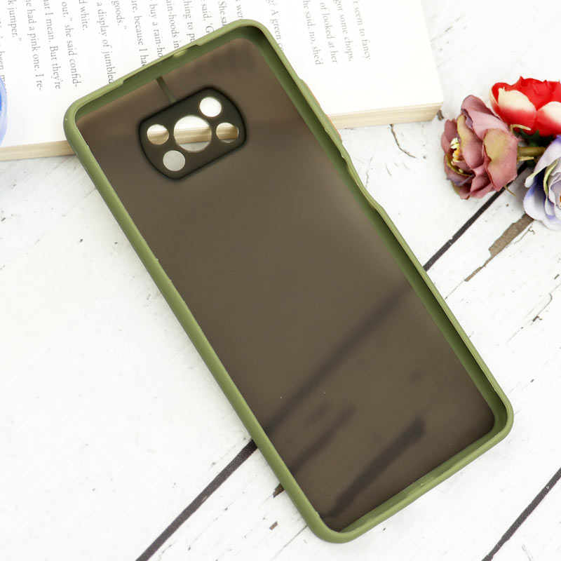 قاب PC مات محافظ لنز دار Xiaomi Poco X3 سبز
