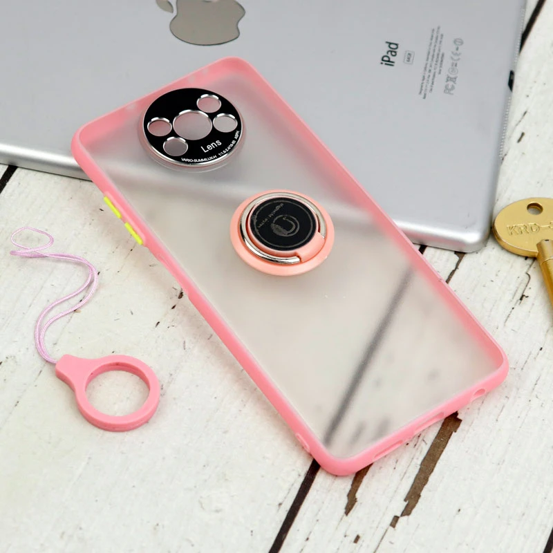 قاب مات محافظ لنزدار فلزی + هولدر و آویز حلقه ای Xiaomi Poco X3