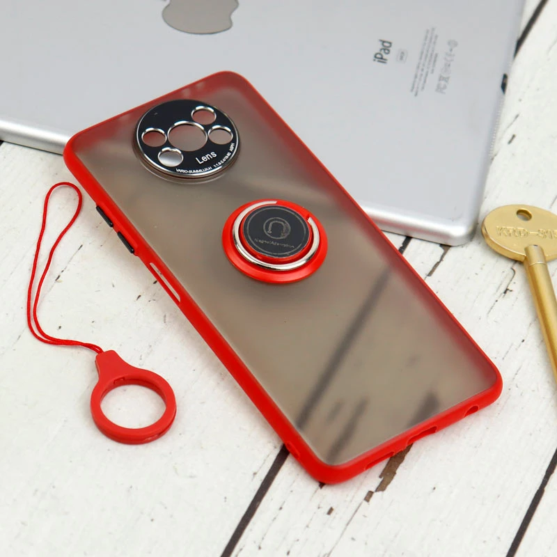 قاب مات محافظ لنزدار فلزی + هولدر و آویز حلقه ای Xiaomi Poco X3