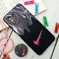 قاب سیلیکونی مشکی طرح Nike + پاپ سوکت Xiaomi Poco X3 GT