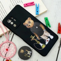 قاب سیلیکونی مشکی طرح Baron + پاپ سوکت Xiaomi Poco X3 GT