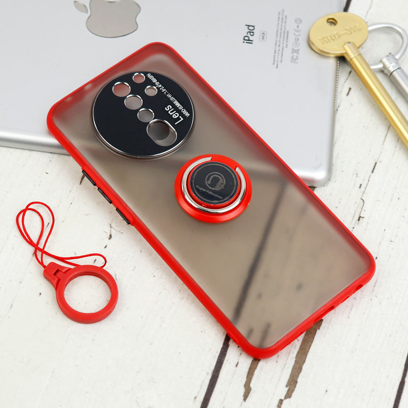 قاب مات محافظ لنزدار فلزی + هولدر و آویز حلقه ای Xiaomi Redmi 9