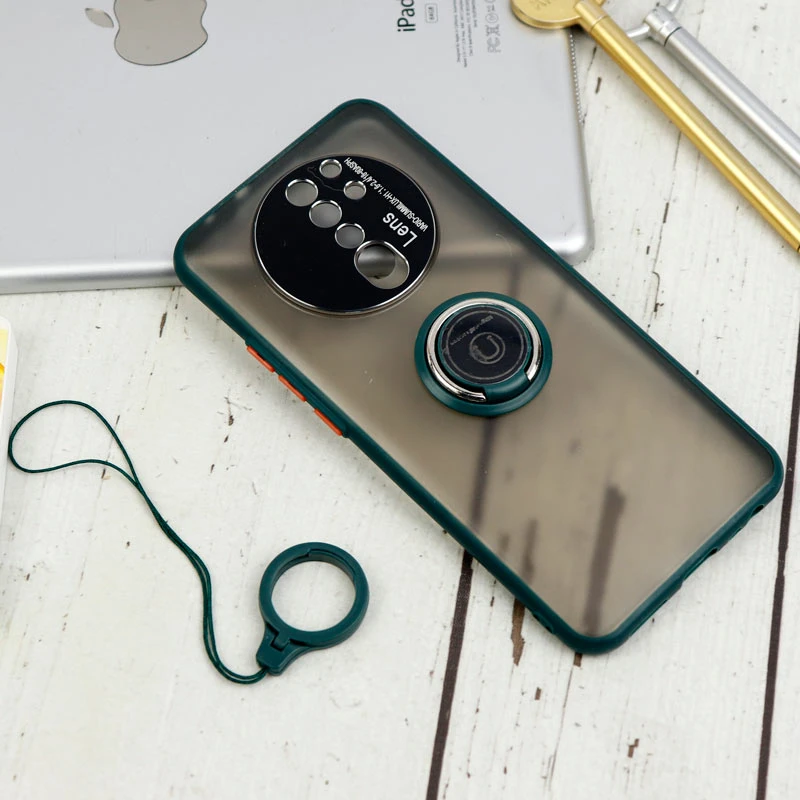 قاب مات محافظ لنزدار فلزی + هولدر و آویز حلقه ای Xiaomi Redmi 9