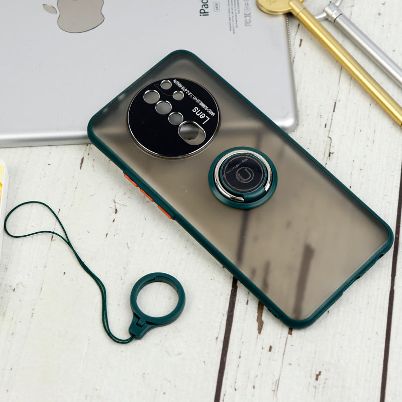 قاب مات محافظ لنزدار فلزی + هولدر و آویز حلقه ای Xiaomi Redmi 9