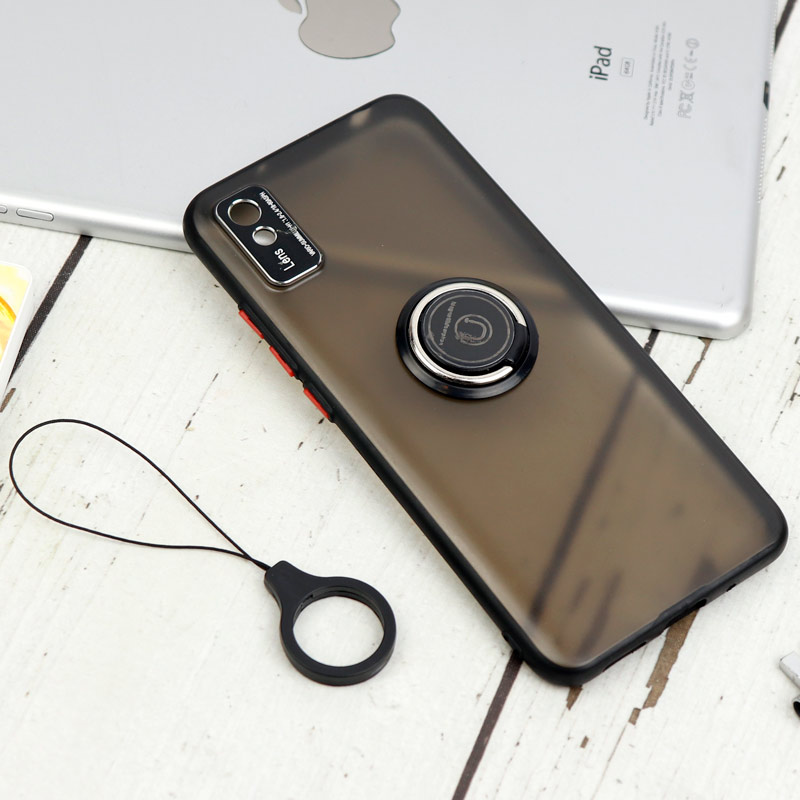 قاب مات محافظ لنزدار فلزی + هولدر و آویز حلقه ای Xiaomi Redmi 9A