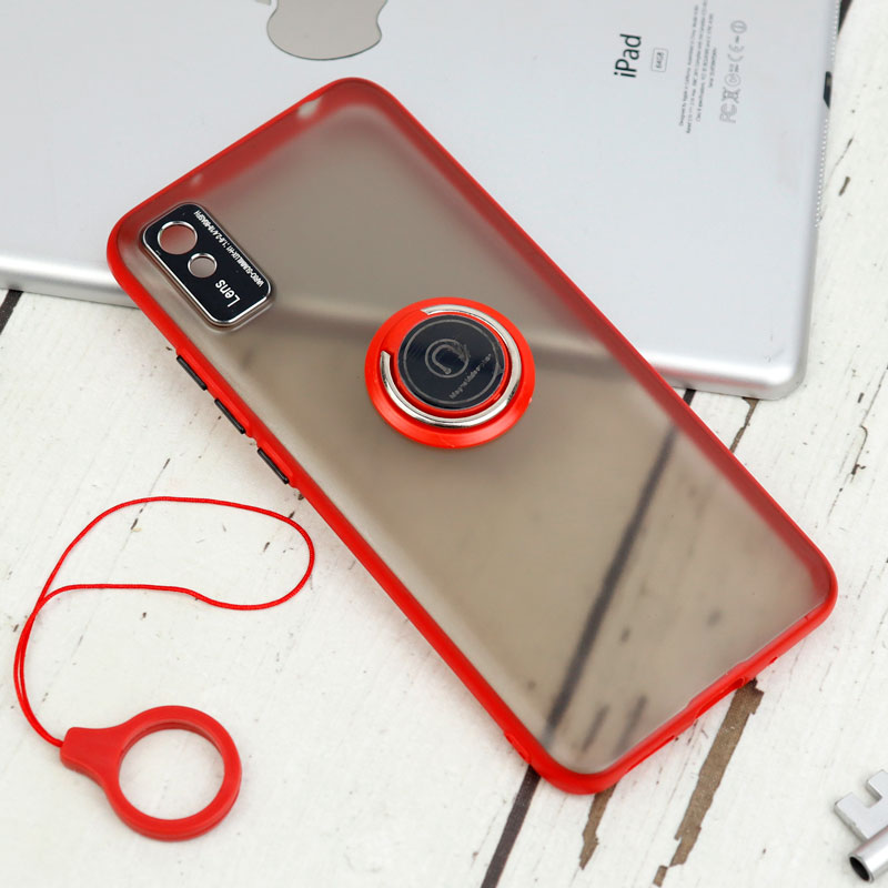 قاب مات محافظ لنزدار فلزی + هولدر و آویز حلقه ای Xiaomi Redmi 9A