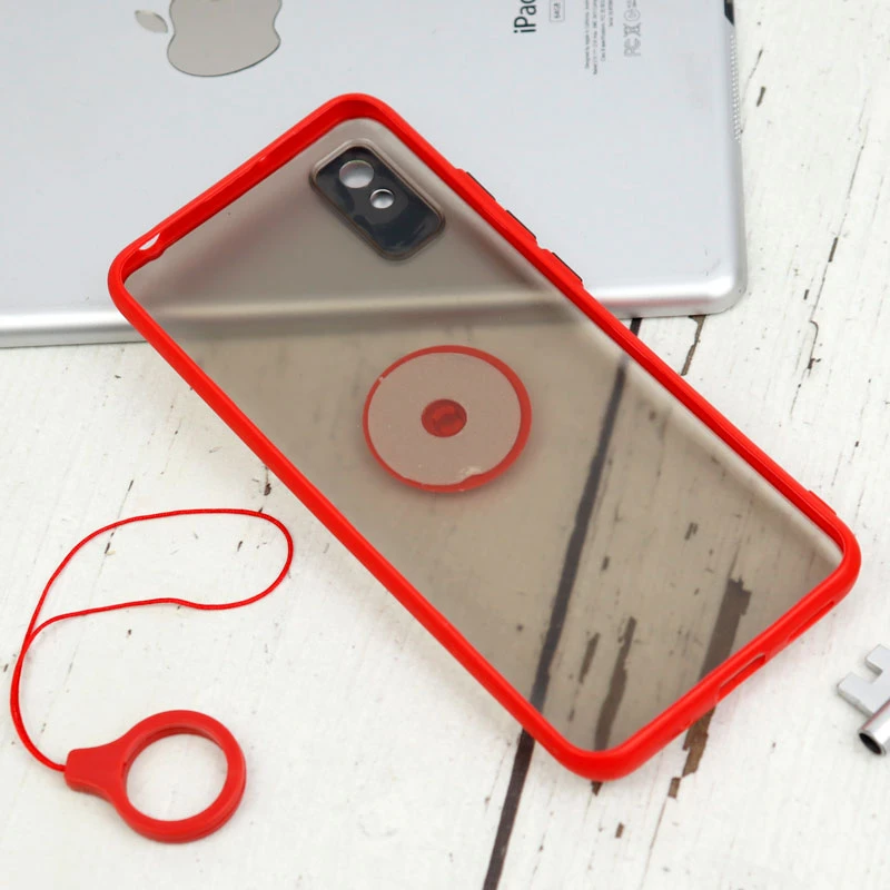 قاب مات محافظ لنزدار فلزی + هولدر و آویز حلقه ای Xiaomi Redmi 9A