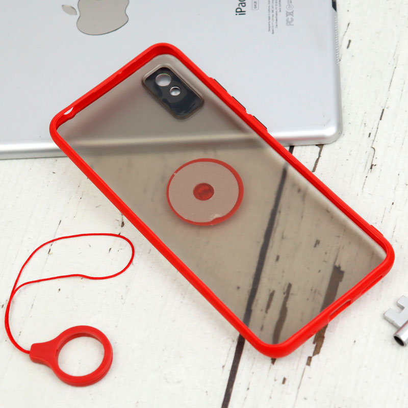 قاب مات محافظ لنزدار فلزی + هولدر و آویز حلقه ای Xiaomi Redmi 9A