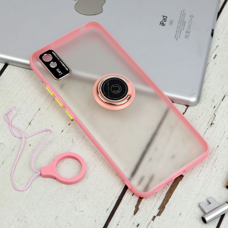 قاب مات محافظ لنزدار فلزی + هولدر و آویز حلقه ای Xiaomi Redmi 9A