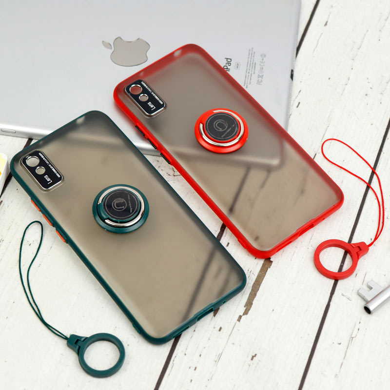 قاب مات محافظ لنزدار فلزی + هولدر و آویز حلقه ای Xiaomi Redmi 9A