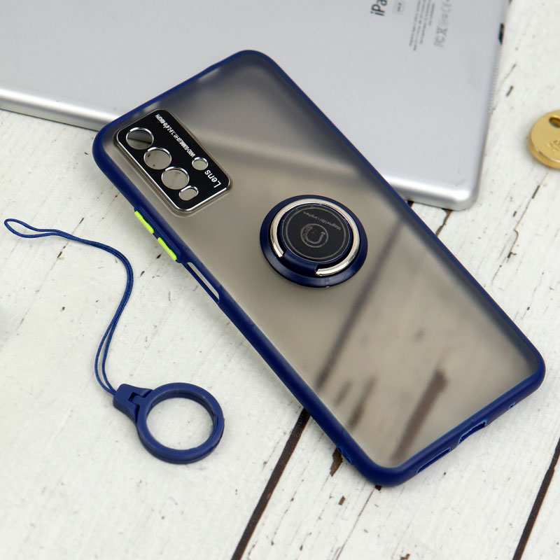 قاب مات محافظ لنزدار فلزی + هولدر و آویز حلقه ای Xiaomi Redmi 9T