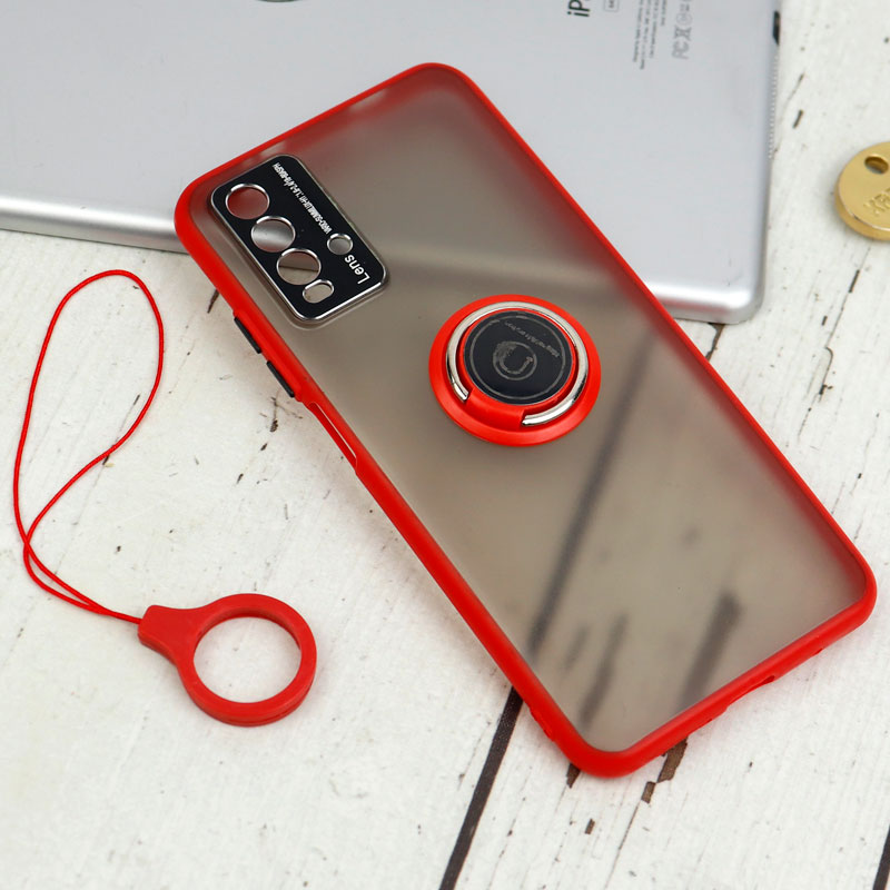 قاب مات محافظ لنزدار فلزی + هولدر و آویز حلقه ای Xiaomi Redmi 9T
