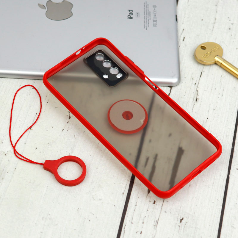 قاب مات محافظ لنزدار فلزی + هولدر و آویز حلقه ای Xiaomi Redmi 9T