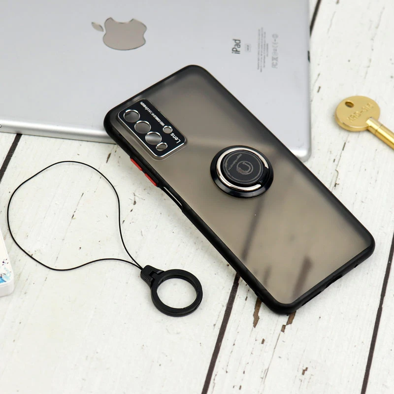 قاب مات محافظ لنزدار فلزی + هولدر و آویز حلقه ای Xiaomi Redmi 9T