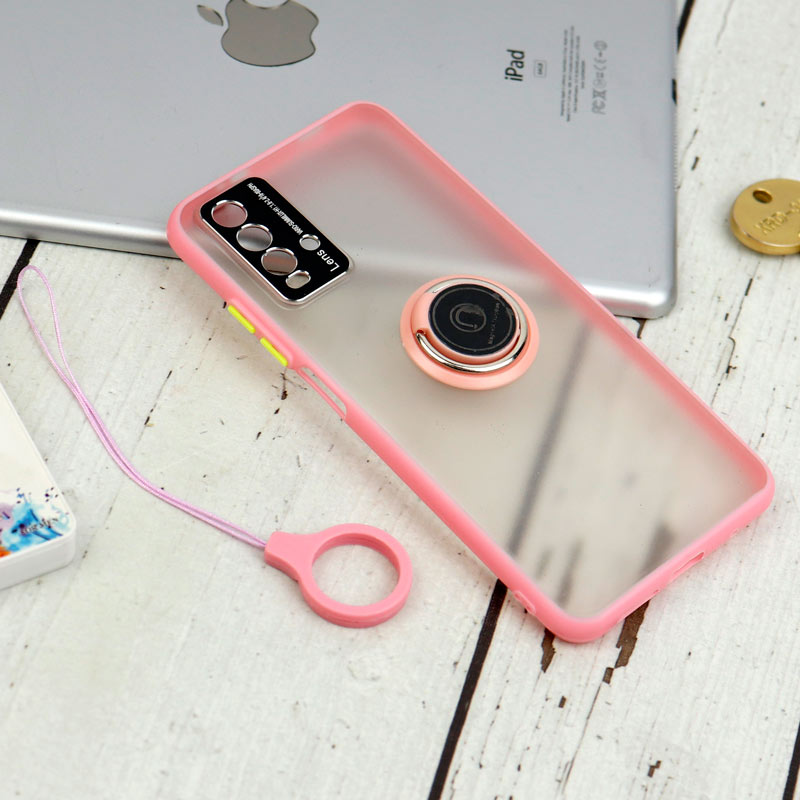 قاب مات محافظ لنزدار فلزی + هولدر و آویز حلقه ای Xiaomi Redmi 9T