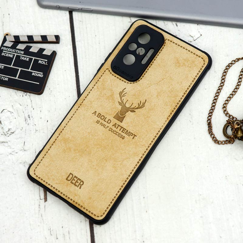 قاب چرمی محافظ لنزدار طرح گوزن Xiaomi Redmi Note 10 Pro