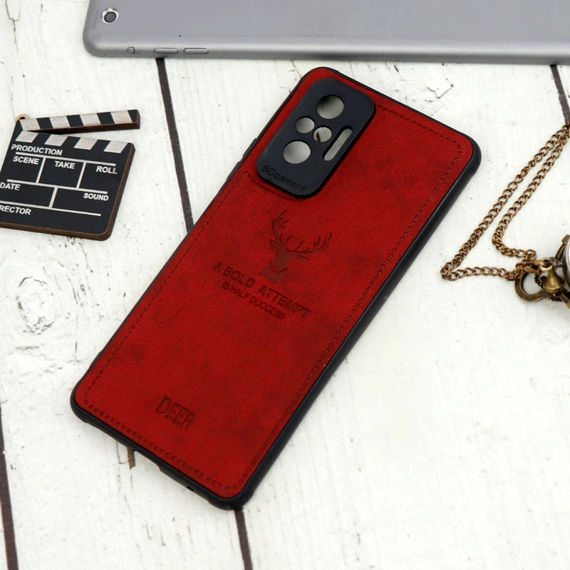 قاب چرمی محافظ لنزدار طرح گوزن Xiaomi Redmi Note 10 Pro