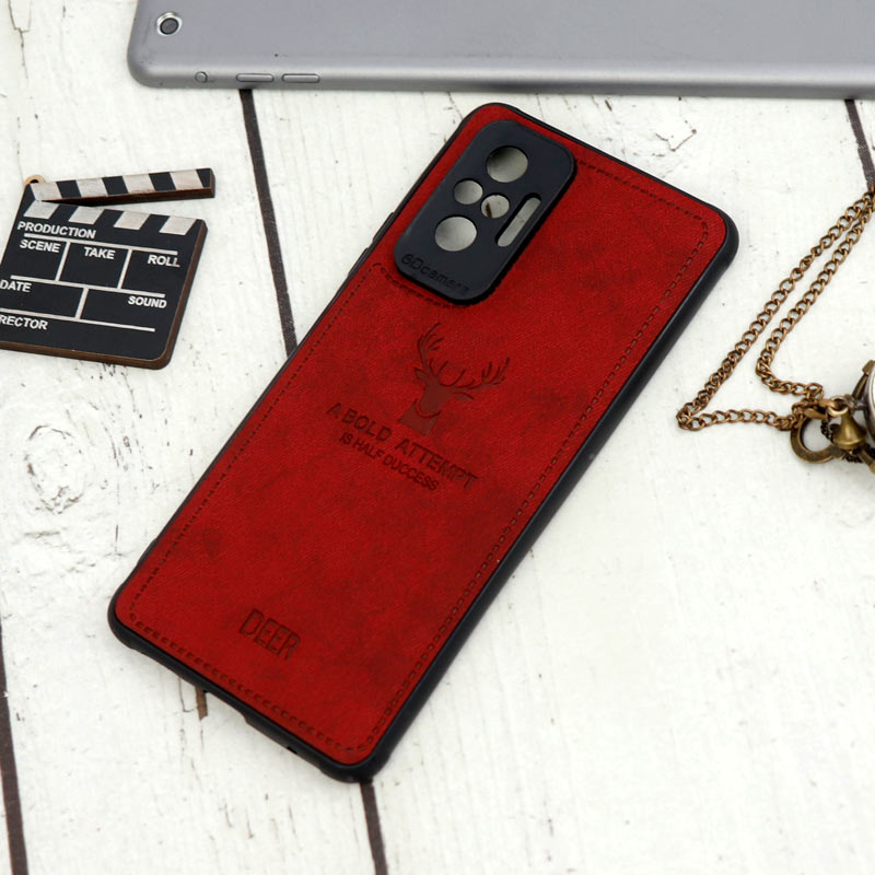 قاب چرمی محافظ لنزدار طرح گوزن Xiaomi Redmi Note 10 Pro