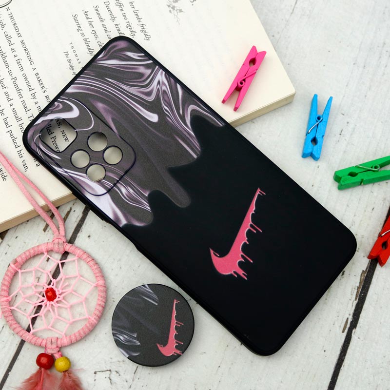 قاب سیلیکونی مشکی طرح Nike + پاپ سوکت Xiaomi Redmi Note 11 Pro Plus