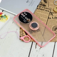 قاب مات محافظ لنزدار فلزی + هولدر و آویز حلقه ای Xiaomi Redmi Note 8 Pro