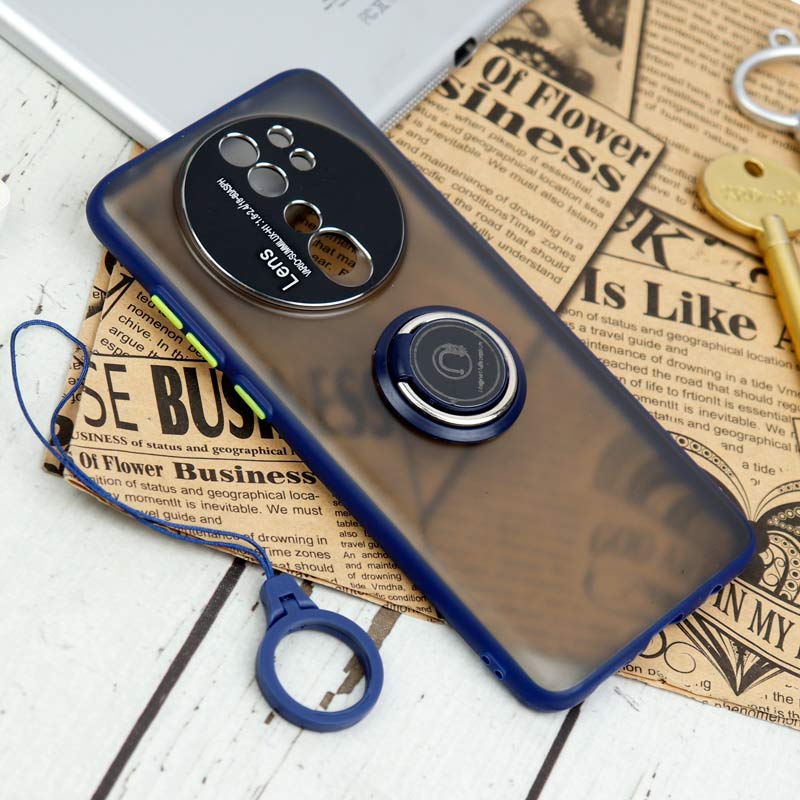 قاب مات محافظ لنزدار فلزی + هولدر و آویز حلقه ای Xiaomi Redmi Note 8 Pro