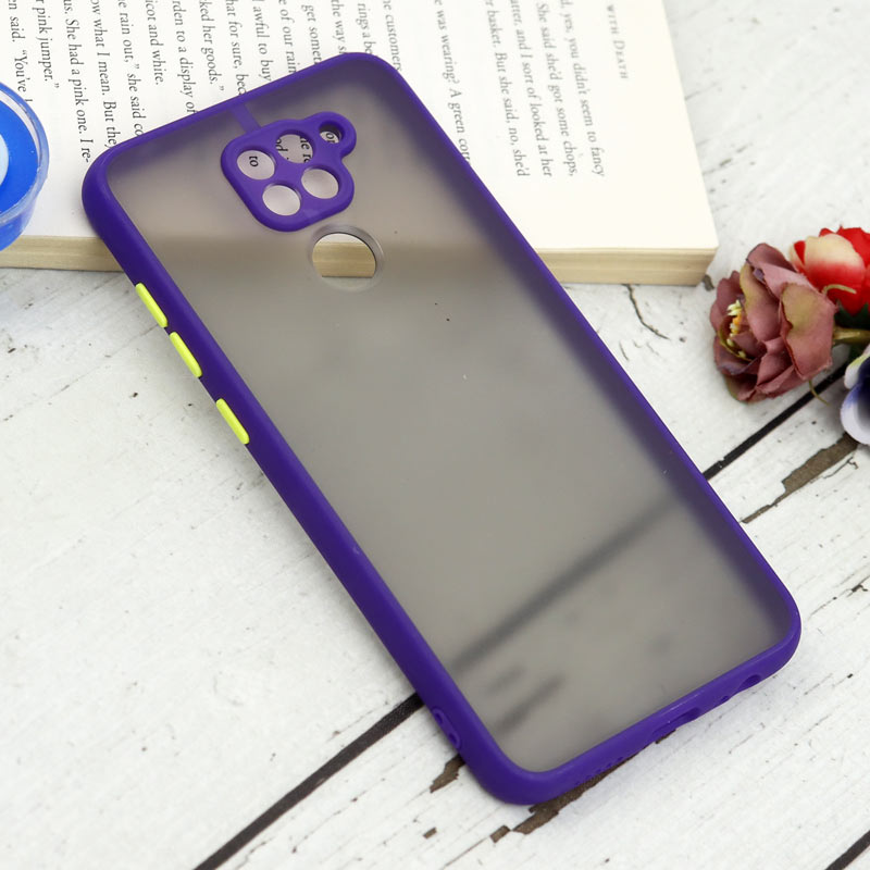 قاب PC مات محافظ لنز دار Xiaomi Redmi Note 9 بنفش