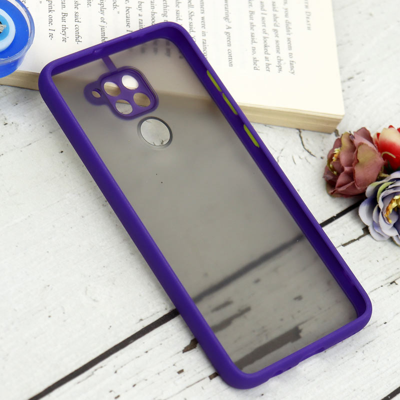 قاب PC مات محافظ لنز دار Xiaomi Redmi Note 9 بنفش