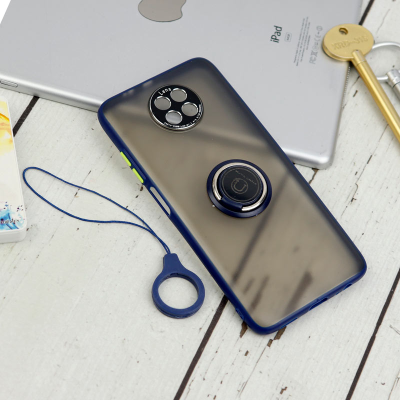 قاب مات محافظ لنزدار فلزی + هولدر و آویز حلقه ای Xiaomi Redmi Note 9T