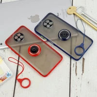 قاب مات محافظ لنزدار فلزی + هولدر و آویز حلقه ای Xiaomi Redmi Note 9T