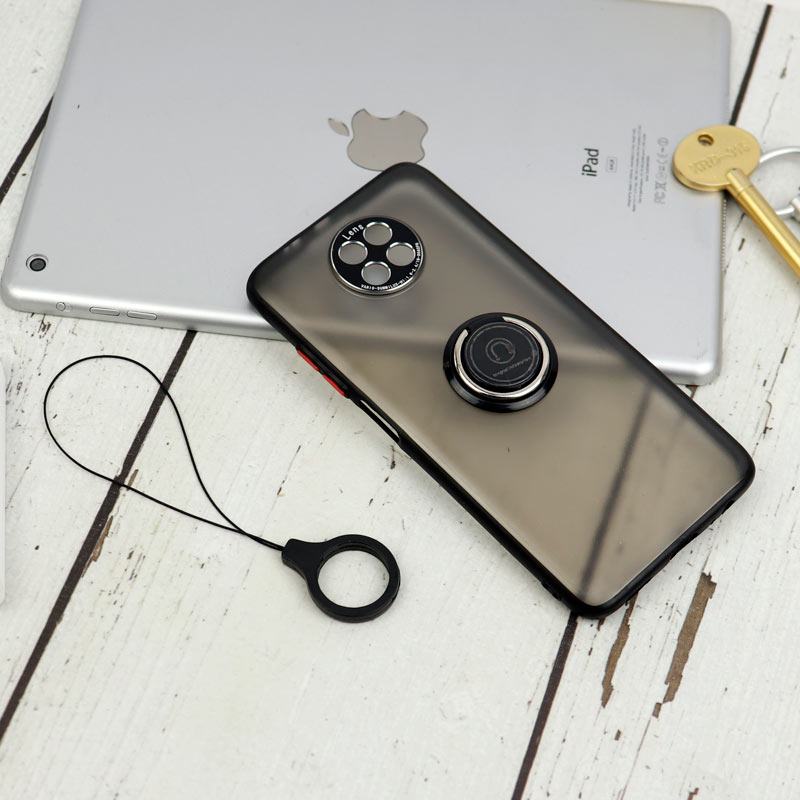 قاب مات محافظ لنزدار فلزی + هولدر و آویز حلقه ای Xiaomi Redmi Note 9T
