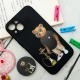 قاب سیلیکونی مشکی طرح Baron + پاپ سوکت iPhone 13