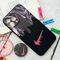 قاب سیلیکونی مشکی طرح Nike + پاپ سوکت iPhone 13 Pro Max