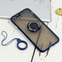 قاب مات محافظ لنزدار فلزی + هولدر و آویز حلقه ای آیفون iPhone 7/8/SE 2020