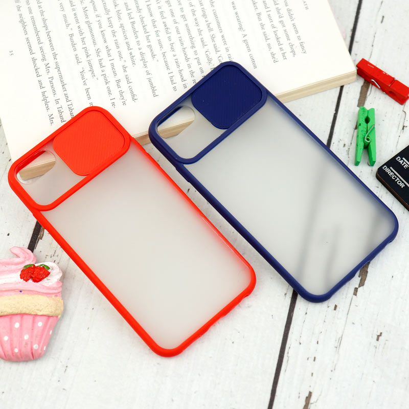 قاب PC مات محافظ لنز دار کشویی iPhone 7/8/SE 2020