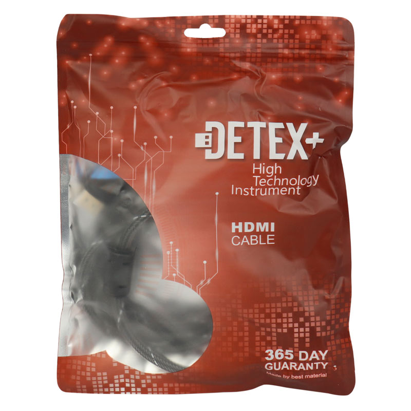 کابل Detex+ HDMI 1.5m پوست ماری