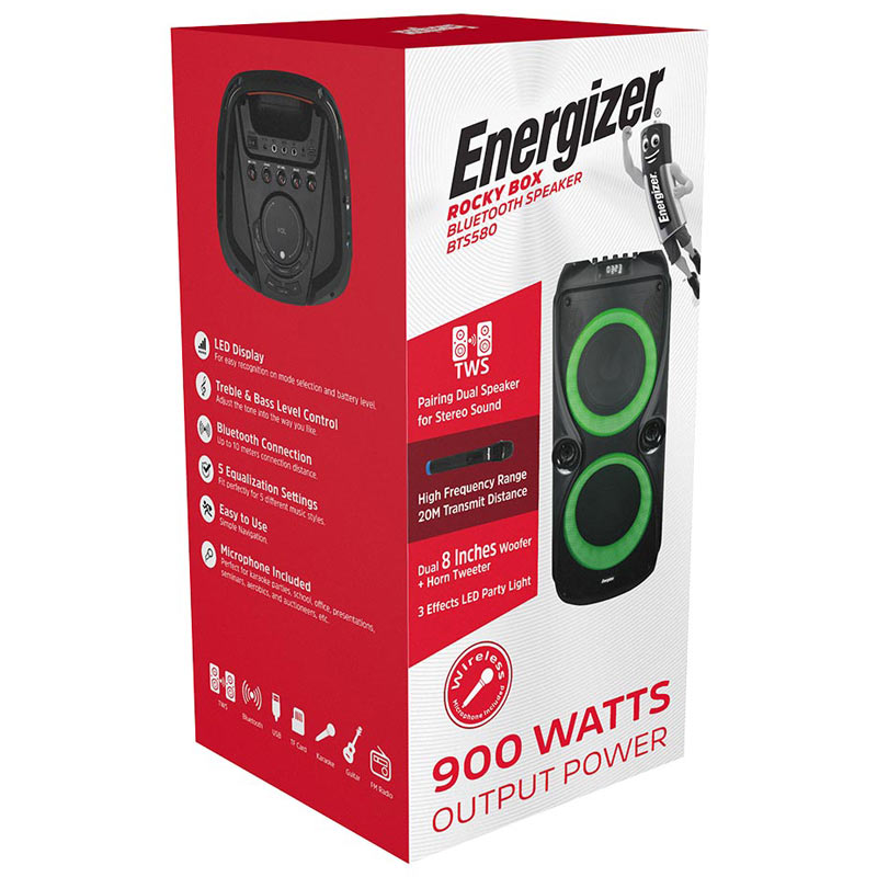 اسپیکر چمدانی بلوتوثی رم و فلش خور Energizer BTS580
