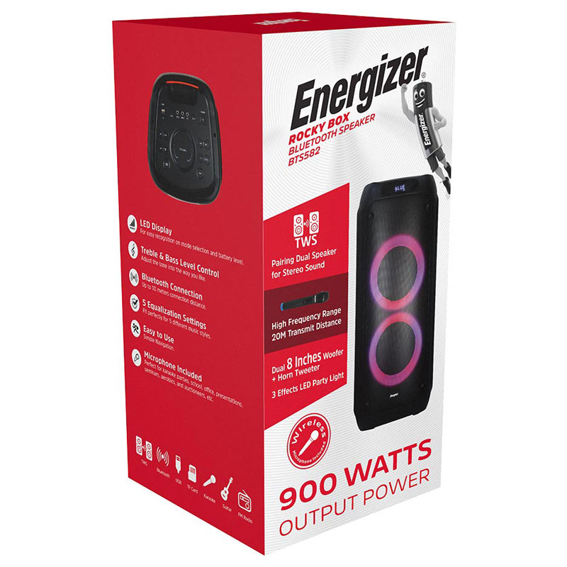 اسپیکر چمدانی بلوتوثی رم و فلش خور Energizer BTS582