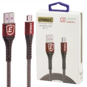 کابل میکرو یو اس بی فست شارژ 5 آمپر اپی مکس EC-41 طول 1.2 متر