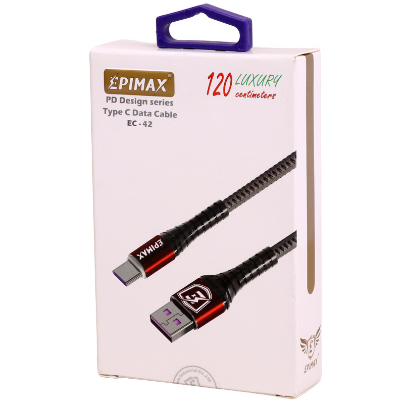 کابل تایپ سی فست شارژ Epimax EC-42 5A PD 1.2m
