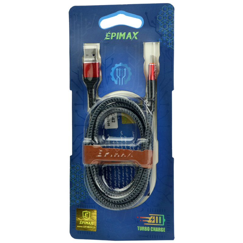 کابل تایپ سی فست شارژ Epimax EC-42 5A PD 1.2m