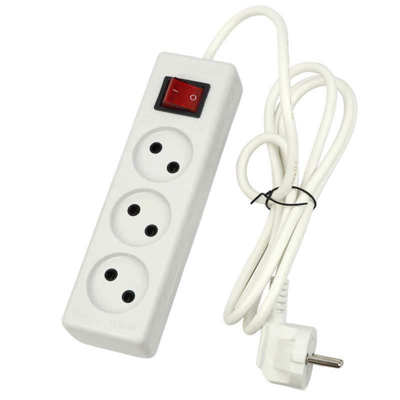 چند راهی 3 خانه برق Farhan Electric F333 با کابل 1٫8 متری