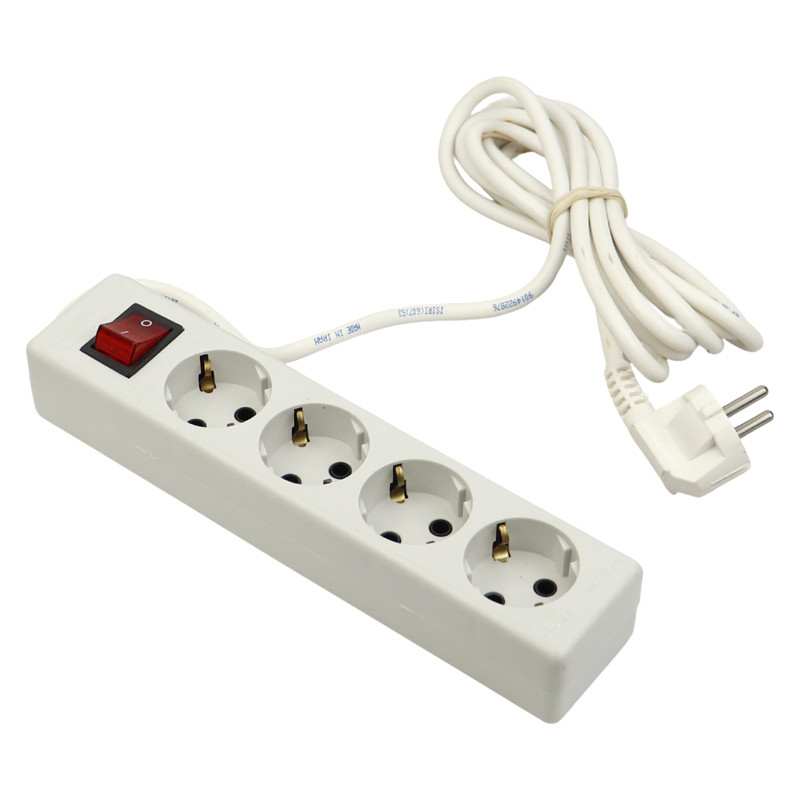 چند راهی 4 خانه برق ارت دار Farhan Electric FE444-5 با کابل 3 متری