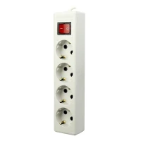 چند راهی 4 خانه برق ارت دار Farhan Electric FE444-5 با کابل 5 متری